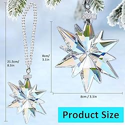 2025 Annual Christmas Ornaments Crystal Snowflake
