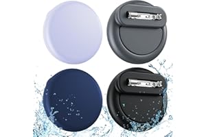 BINGCOK Air Tags-4 Pack Apple Kids Hidden Case, AirTag Holder for Kids, Waterproof AirTag Holder with Invisible Pin, Anti Lost, for Kid,Elderly,Luggage,Clothing,Backpack,Family Trave.(Black,Navy,Grey,Purple)