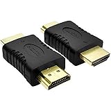 ANRANK AK1913HD 19 Pin HDMI Male to HDMI Male Adapter Coupler for HDTV (2 Pack)