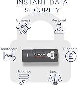 Integral 8GB Crypto-197 256-Bit USB Secure Flash Drive 3-Pack view 3
