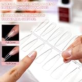 Makartt Long Coffin Nail Tips 504pcs Clear Full Cover 21 Sheets 10 Sizes view 5