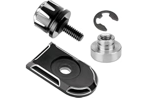 VG MOTO Motorcycle Seat Bolt Nut Tab Kit Screw Mount Knob Cover 1/4"-20 Thread Replacement for Harley Touring Sportster Dyna Softail Road King Electra Street Glide 1996-2023