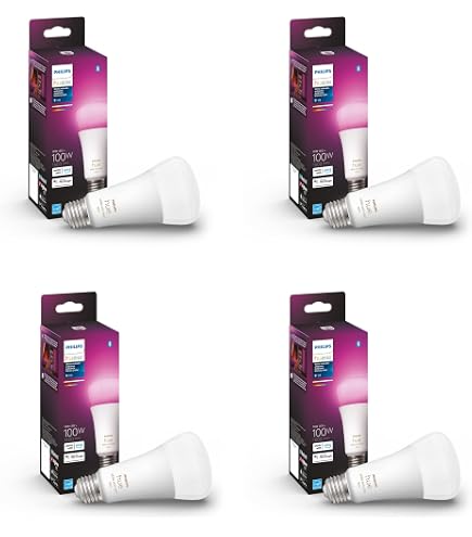 Philips Hue White and Color A21 High Lumen Smart Bulb, 1600 Lumens