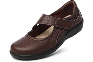 Oviaric Women's Classic Comfort Mary Jane Flats Fashion Casual Dress Shoes Cute Closed Toe Slip On Lightweight Breathable Walking Shoes