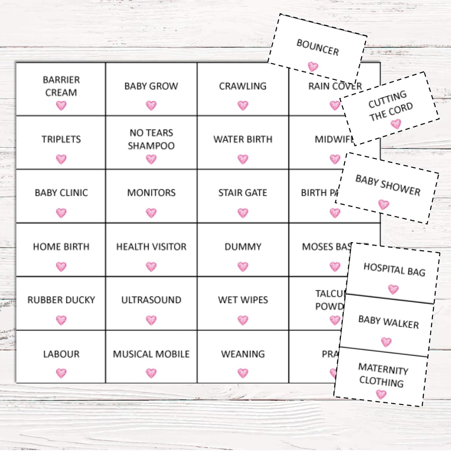 Pink Bee Baby Shower Bingo Games Bingo Party Pink Themed Up to 20 Players, 1 Pack (20 Player) - Image 4
