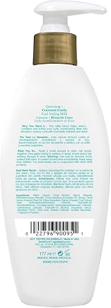 OGX Coconut Milk Curl Defining Cream 177 ml for Curly Hair view 9