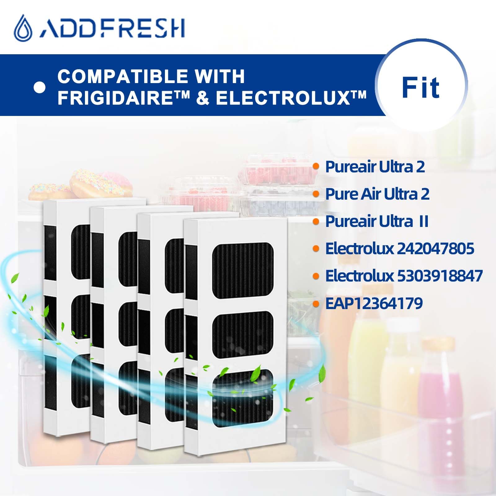 Refrigerator Air Filter Replacement Compatible with Paultra2 Frigidaire PureAir Ultra 2 - Pure Air Ultra 2 - Pureair Ultra ii and Electrolux - Part 242047805 and 5303918847-4 Filters