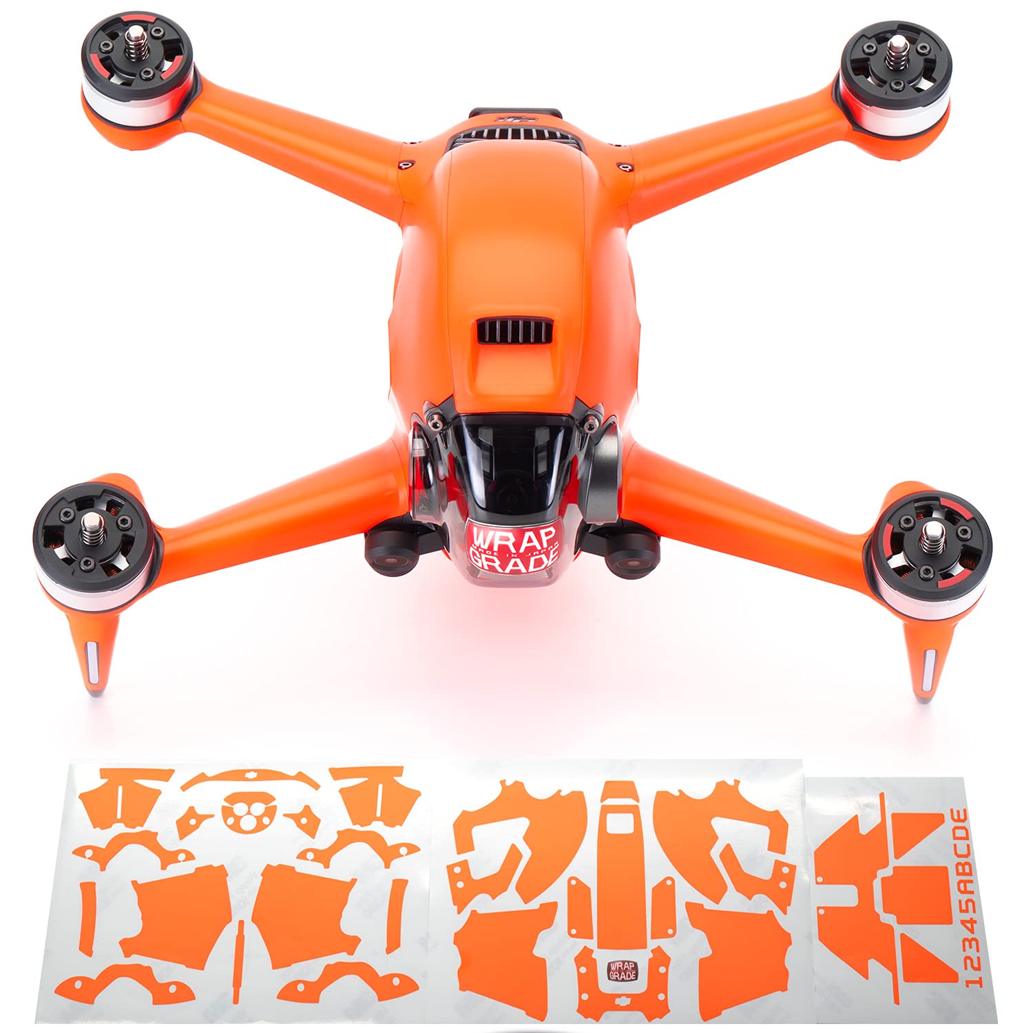 WRAPGRADE Skin Compatible with DJI FPV | Full-wrap (NEON ORANGE)
