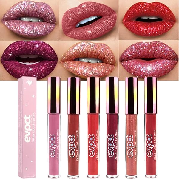 Amazon.com : 4 Colors Glitter Lipsticks Diamond Shimmer
