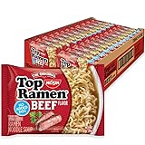 Nissin Top Ramen Noodle Soup, Beef, 3 Ounce