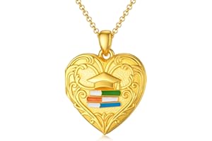 SOULMEET Graduation Gifts for Her, Class of 2021/2022/2023 Compass/Nursing Locket Necklace That Holds 2 Pictures Photo Gradua