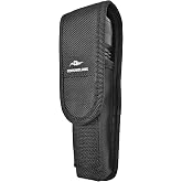 Flashlight Pouch Holster for 5.5''-7'' Medium Flashlights - Adjustable Flashlight Holder MOLLE &amp; Belt Compatible with Quick-Open Hook and Loop Closure, Nylon Tactical EDC Pouch