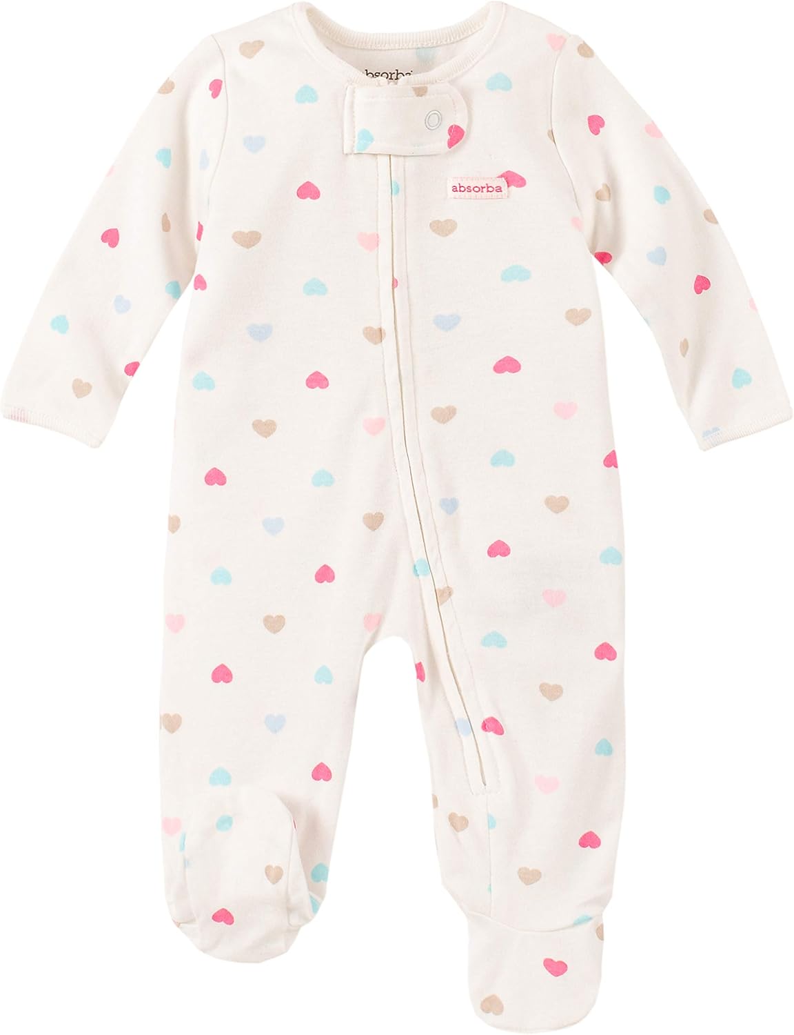Absorba Baby Girls' Footie Sleepers, Silent Vanilla, 69 Months Amazon