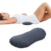 COMFYTHERA Lumbar Support Pillow for Sleeping Memory Foam Lumbar Support Cushion for Lower Back Pain Relief, Back Support Bed Pillow Waist Support (Dark Grey, Small)