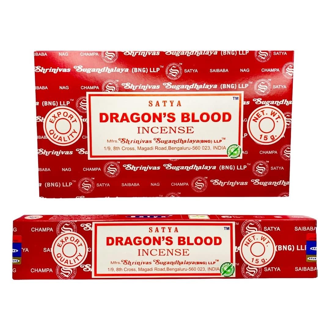 Satya Champa Dragon's Blood Incense Stick, 12 Count,Grey
