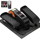 Under Desk Elliptical Machine, Electric Elliptical Leg Exerciser for Senior, Quiet and Compact Electric Seated Pedal Exerciser for Home with Monitor, Remote Control and 12 Adjustable Speeds