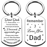 Fathers Gifts Remember I Love You Dad Gifts Keychain, Meaningful Dad Fathers Birthday Gift Ideas, Daddy Present from Daughter Son, Keychain Daddy Papa New Daddy