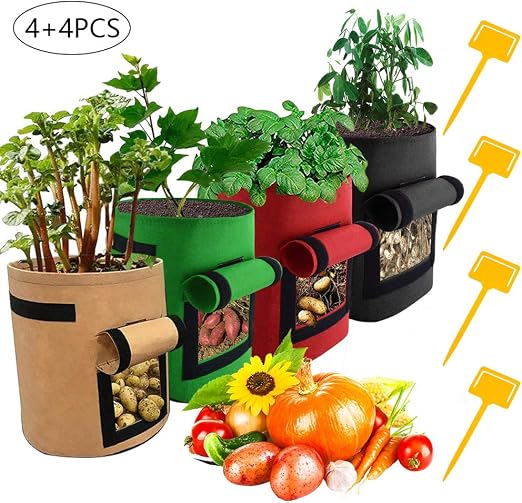 Bolsas de cultivo de patata, 4 unidades de recipientes para ...