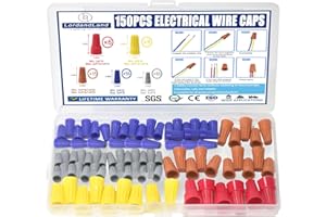 150PCS Electrical Wire Caps Wire Connectors Nuts Kit, Insulating Insert Twist Electrical Wire Connectors with Spring