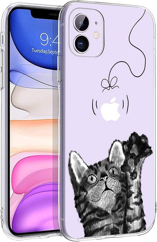 Amazon Com Cocomong Cat Clear Cute Phone Case Compatible With Iphone 11 Case For Girls Cool Funny Designer Animal Decor Cat Gifts For Women Men Boys Soft Tpu Thin Cover Slim Shockproof Silicone