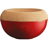 Emile Henry 0.5 Qt. Salt Celler + Cork Lid | Burgundy