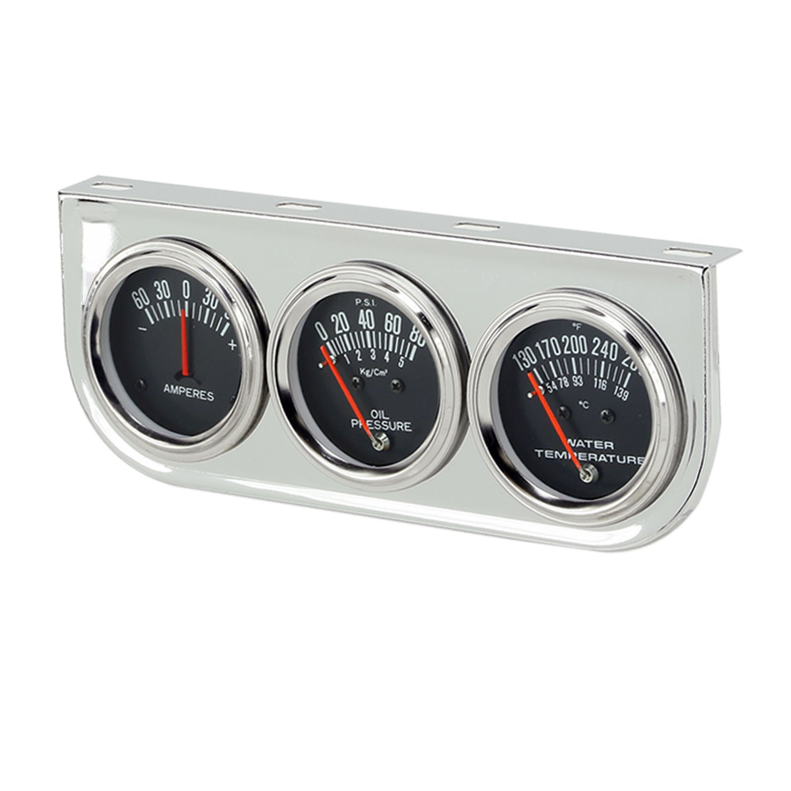 Buy Generic Triple Faced Gauge Set Ammeter, Oil Pressure, Coolant