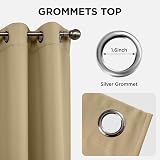 Joydeco Blackout Curtains 95 Inch 2 Panels Beige Thermal Insulated Grommet view 5