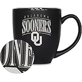 Rico Industries NCAA Tribute 15oz Laser Engraved Matte Black Ceramic Bistro Mug - For Hot or Cold Drinks