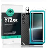 Ibywind Screen Protector for Sony Xperia 1 V 5G(6.5") 2 Pack+1 Pack Camera Len Protector+1 Back Film,9H Tempered Glass,HD,Scratch Resistant,Bubble Free,Easy Install