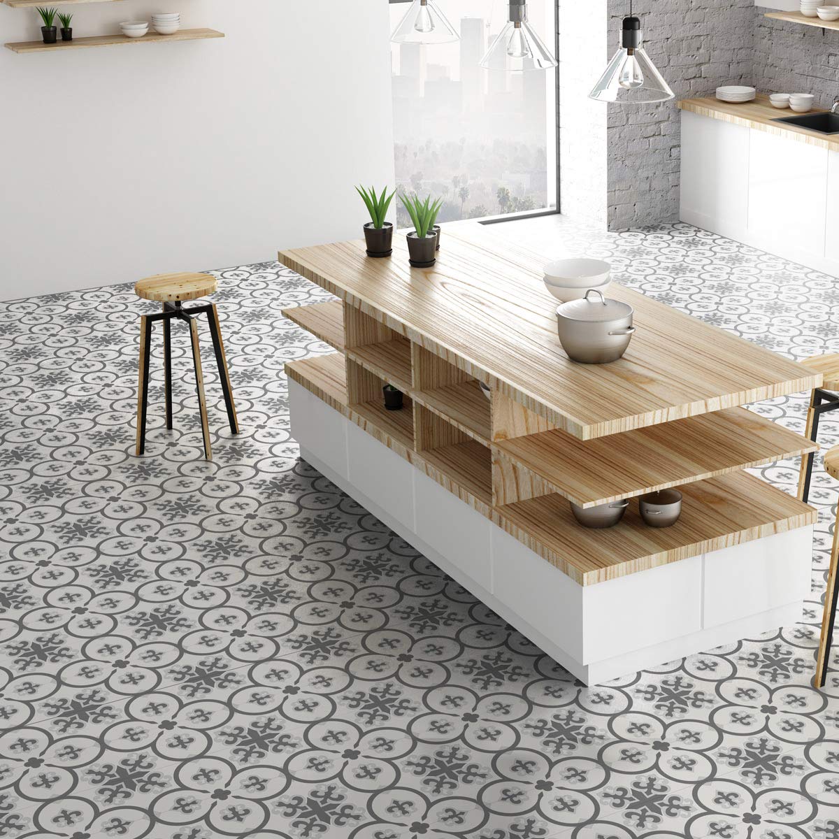 Ambiance - Live col-floor-RV-0611 Leonardo Vinyl Floor Tile Stickers, 60 x 100 cm