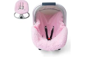 THE KENKYO Winter Baby Car Seat Cover, Infant Car Seat Liner with Plush Fleece, Infant Insert for Baby Carseat, Warm Carseat Cover for Cold Weather, Baby Carrier Cover Liner Replacement for Newborn Shower Party