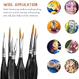 Rock Ninja Detail Paint Brush Set 9pcs Fine Detail Nylon Miniature Brushes view 4