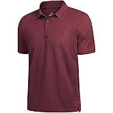 Polu Mens Golf Polo Shirts Quick Dry Short Sleeve Tennis Tactical Polo Casual Work Collared T-Shirt