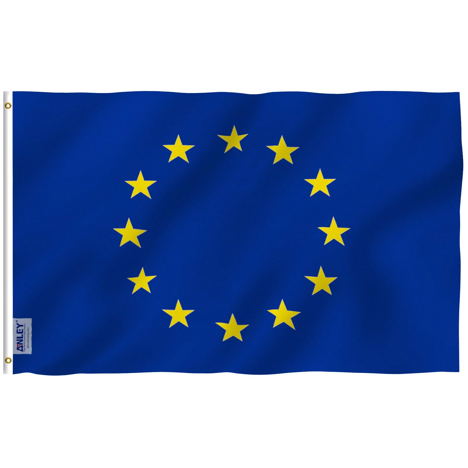 ANLEY Fly Breeze 3x5 Foot European Union Flag - Vivid Color and UV Fade Resistant - Canvas Header and Double Stitched - EU Flags Polyester with Brass Grommets 3 X 5 Ft