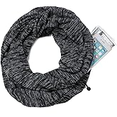 Ulalaza Infinity Scarf with Hidden Zipper Pocket Lightweight Travel Wrap for Women Girls