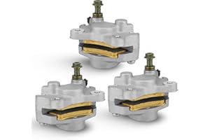 CHABUSHI Front Rear Brake Caliper & Pads Left Right Assembly for Arctic Cat 250 300 375 400 500 Bearcat 454 1999 2000 2001 2002 Replacement for 0402-011 0402-01