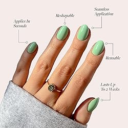 Glamnetic Press On Nails - Mint Green | Solid