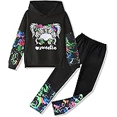Gaupafmb Girls Clothes Cool Girl Print Tie Dye Hoodie Pullover Sweatshirt Leggings 2PC Outfits