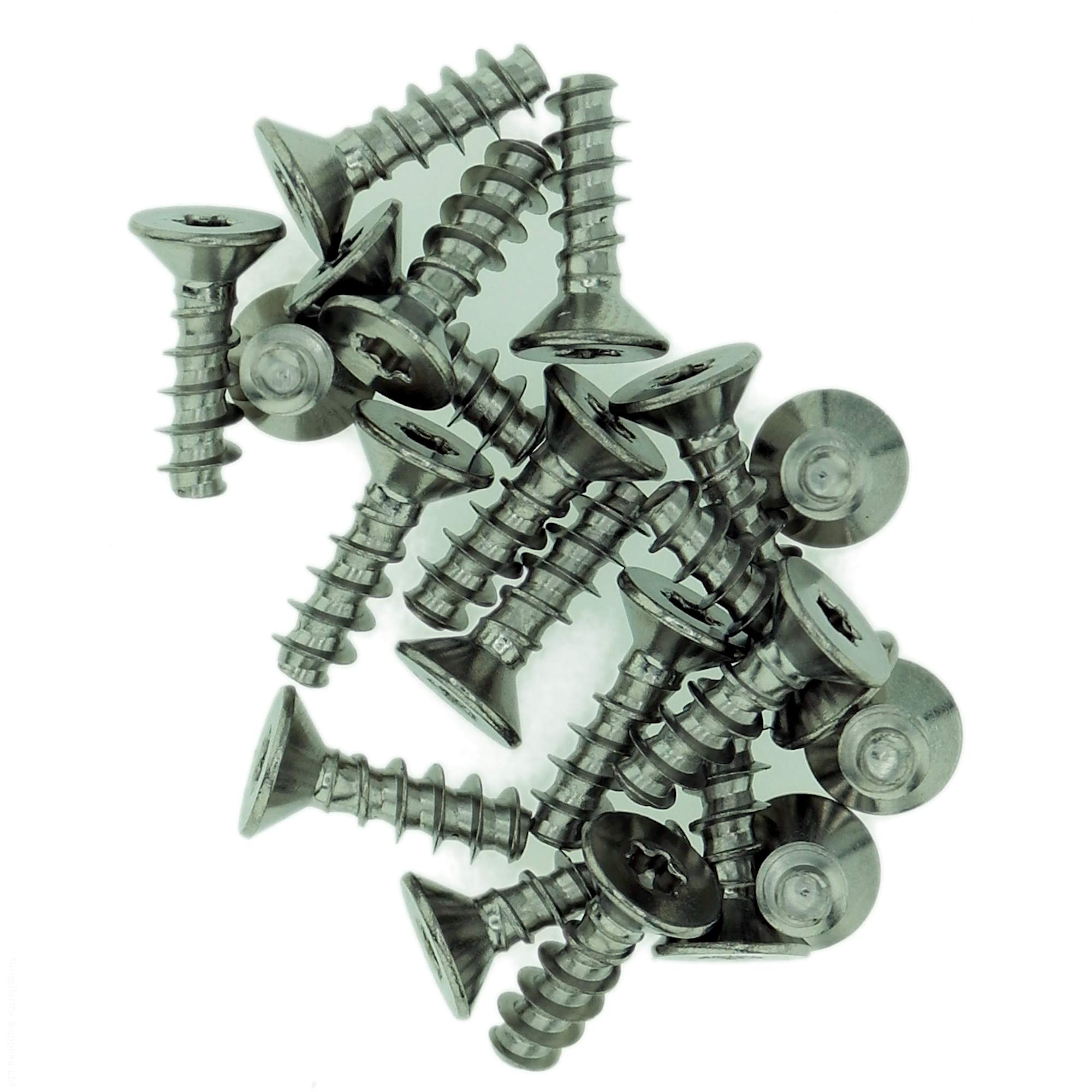 D4 (4mm x 16mm) TX Countersunk Screws for Plastic - Stainless Steel (A2) (Pack of 20)