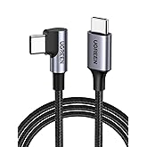 UGREEN Right Angle USB C Cable 10FT, 60W USB C to USB C Cable 90 Degree Type C Cable for iPhone 17/16, MacBook Pro/Air, iPad Pro 2022/Air 5/Mini 6, Galaxy S25/S24/S23, Pixel 10/9, Switch
