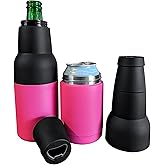 CUULii 12oz Stainless Steel Bottle Holder and Portable Cooler for Can, Beer with Built-in Bottle Opener, BPA-Free and Durable - Ideal Gift for Beer Lovers - (360ml)