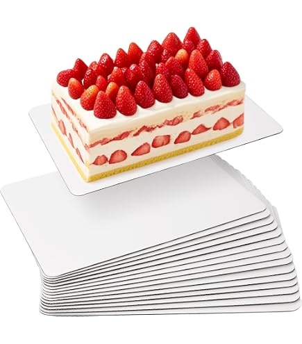 Tebery 20 Pack Rectangle Cake Board Disposable Cardboard Bases, 14x10...