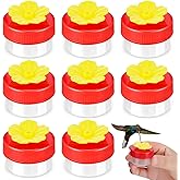 8 Pcs Hummingbird Feeder Handheld Window Flower Mini Hand Held Hummingbird Ring Feeders Wild Bird for Outdoors Backyard Birdwatcher Gifts Supplies(Clear Bottom)