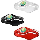 Power Balance the Original Genuine Performance Wristband, Silicone rubber Wristbands Bracelets sports bracelet wristband for men women, power 3 pack bangles, safe Waterproof Lightweight durable, size of M+M+L(M 19.0CM/L 20.5CM)