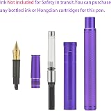 Hongdian erofa Purple Forest Bent Nib Fude Pen with Converter Gift Box Set view 5