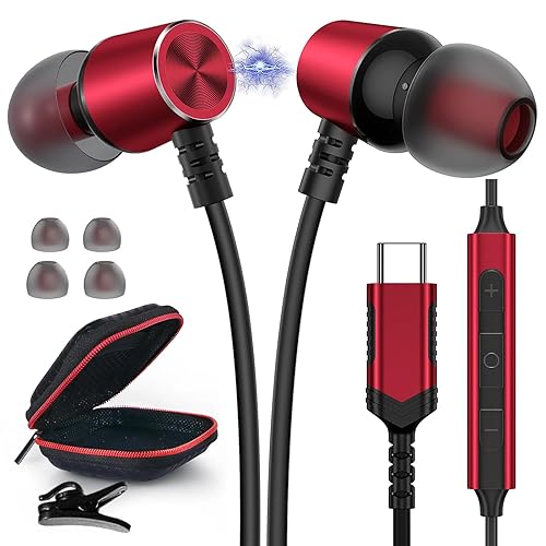 USB C Headphone Type C Earphone Magnetic Wired Earbuds for iPhone