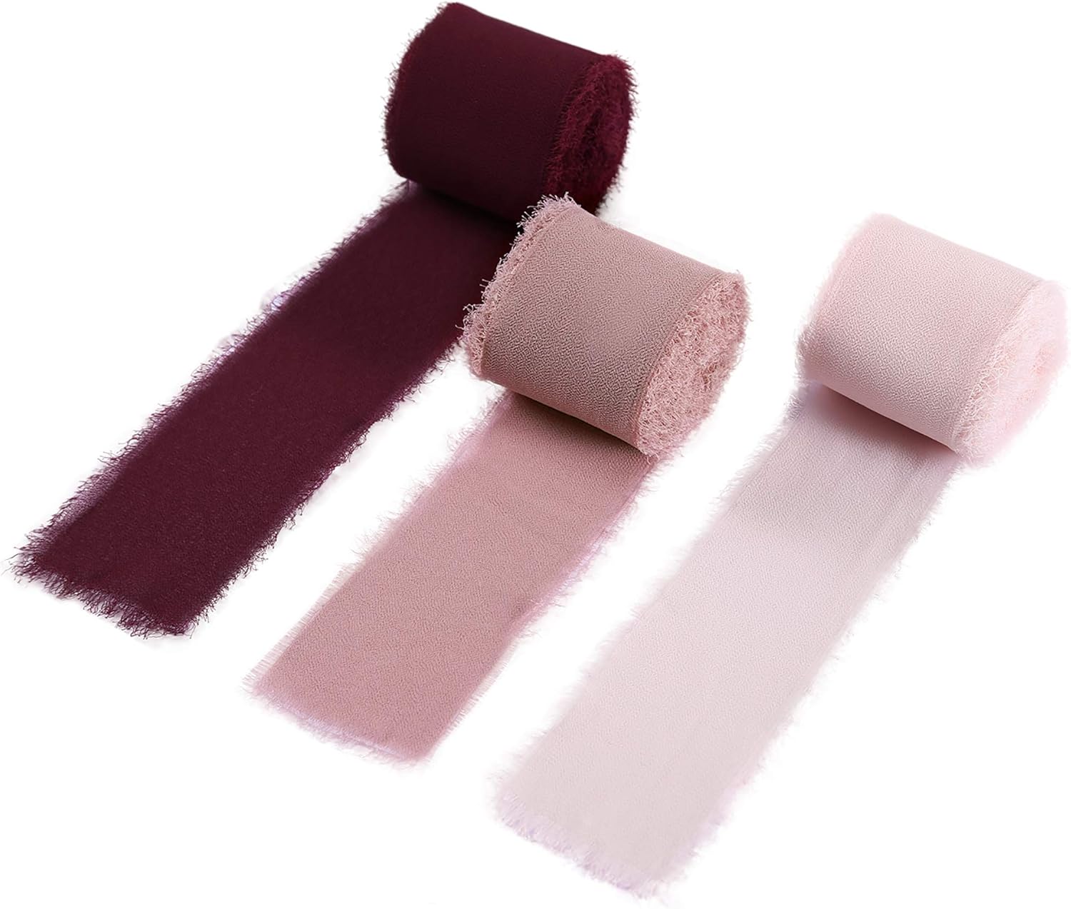 Doris Home Handmade Fringe Chiffon Silk-Like Ribbon 2