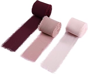 Doris Home Handmade Fringe Chiffon Silk-Like Ribbon 2
