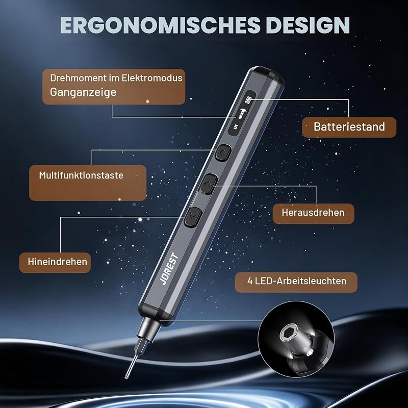 70-in-1 Mini-Präzisions-Elektroschrauberset – 64 magnetische S2-Bits
