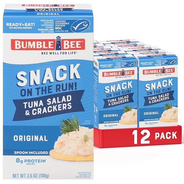 BUMBLE BEE SNACK ON THE RUN ORIGINAL TUNA SALAD WITH CRACKERS KIT 3.5OZ